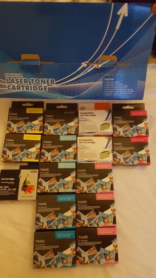 Lote de cartuchos de tintas para impresora nuevas