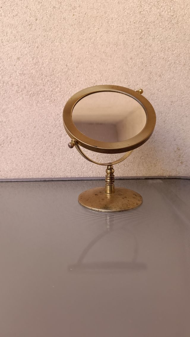 Espejo de mesa vintage de doble cara