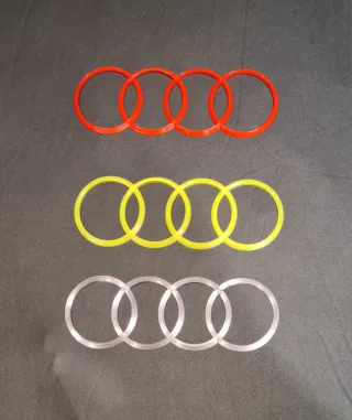 Logotipo AUDI, cubremotor 3D.
