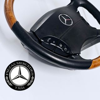 Volante Mercedes madera cuero negro