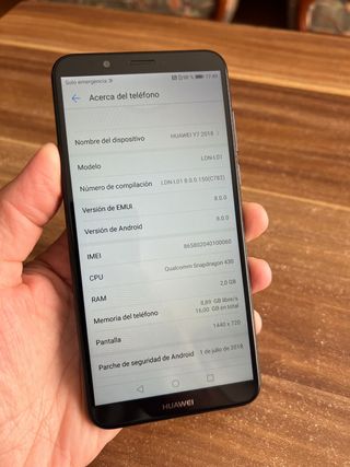 Huawei Y7 2018 nuevo. version europea