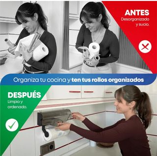 Portarrollos de Papel Cocina, Aluminio Papel Film