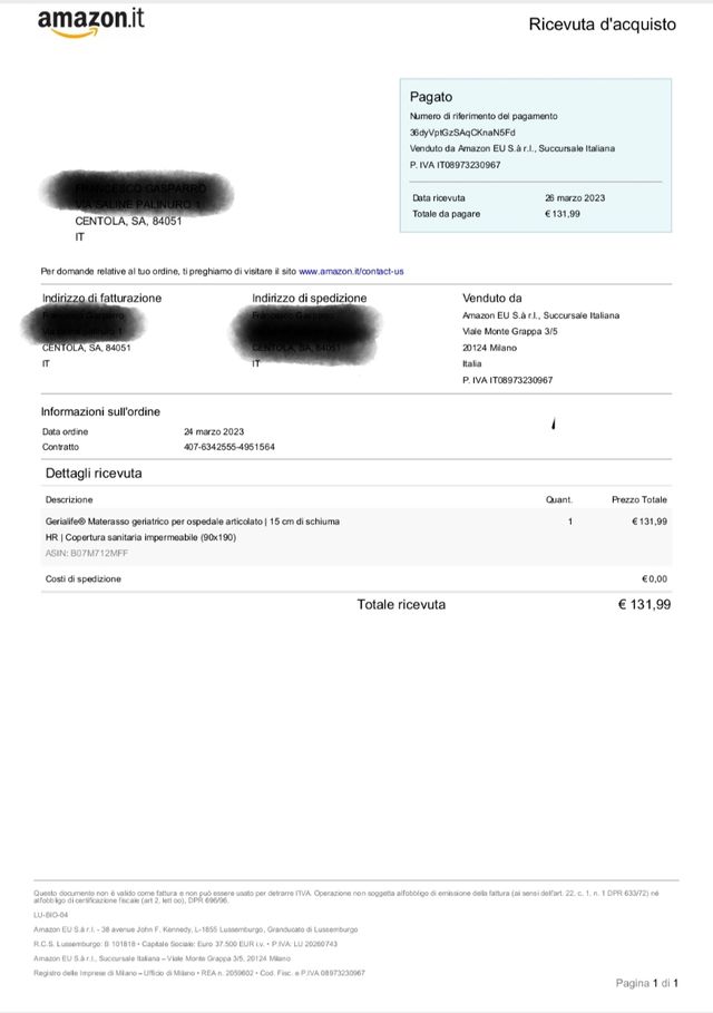 Rete elettrica con materasso