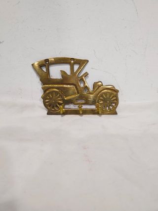 Antiguo perchero colgador percha bronce coche
