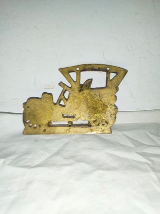 Antiguo perchero colgador percha bronce coche