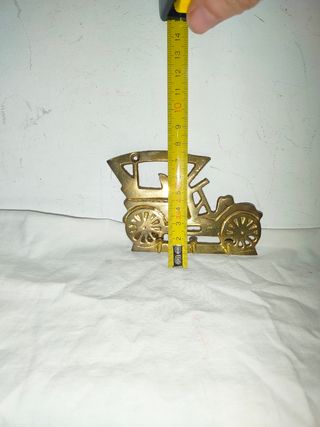 Antiguo perchero colgador percha bronce coche