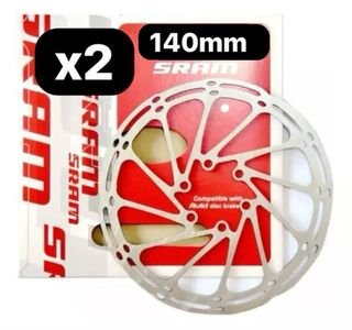 ✅ x2 DISCOS FRENO 140mm BICICLETA SRAM