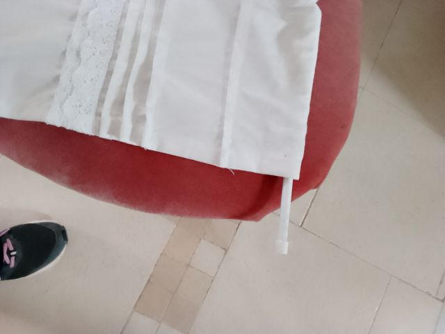 Cortinillas de algodón y bordado