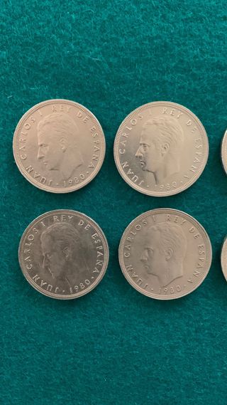 LOTE 10 MONEDAS 50 PESETAS MUNDIAL 82. Año 1980