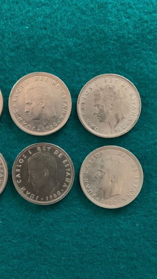 LOTE 10 MONEDAS 50 PESETAS MUNDIAL 82. Año 1980