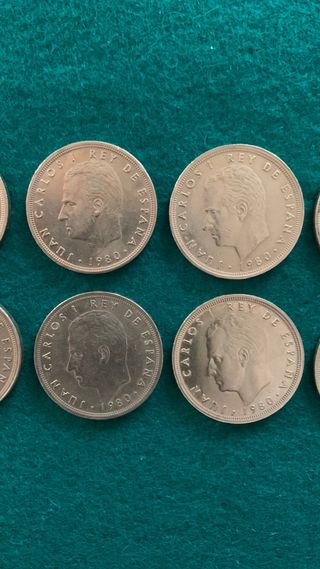 LOTE 10 MONEDAS 50 PESETAS MUNDIAL 82. Año 1980