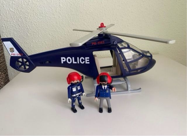 Playmobil helicoptero de policia.