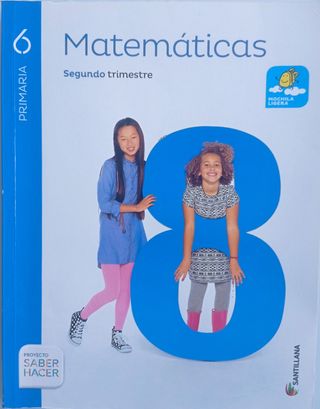 8 libros de matemáticas. Santillana.