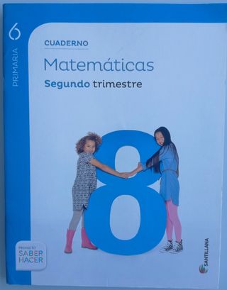 8 libros de matemáticas. Santillana.
