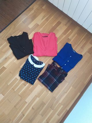 lote de 5 blusas/camisetas en buen estado