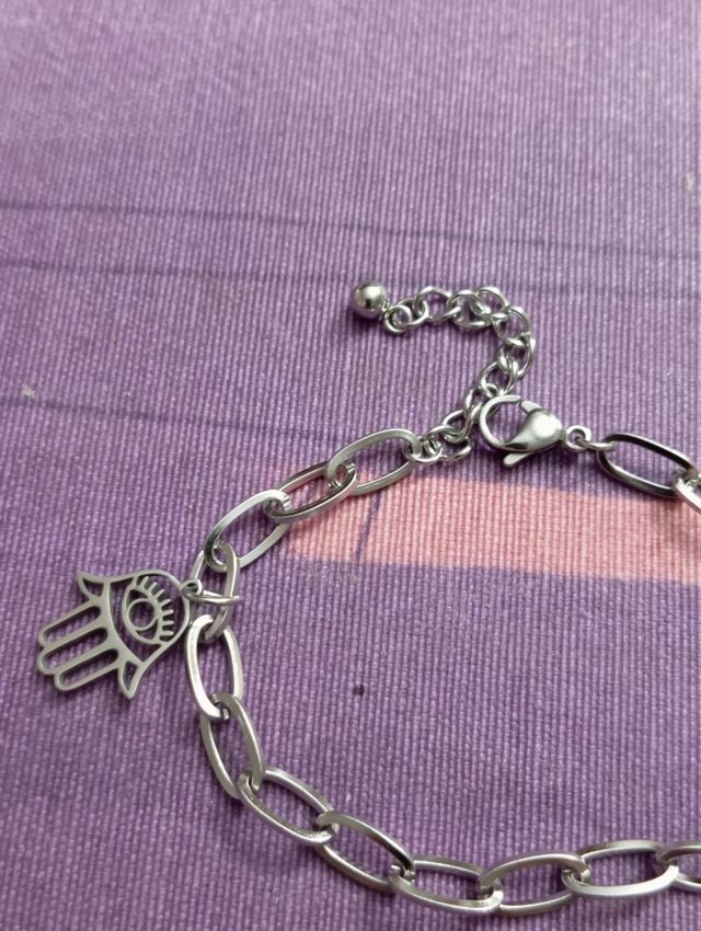 3x2 Pulsera acero Mano perla