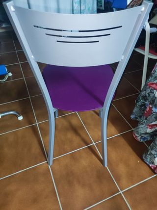 2 sillas de cocina moderna de hierro