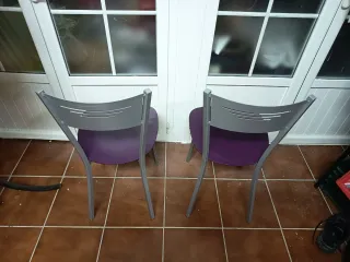 2 sillas de cocina moderna de hierro