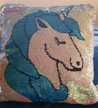 Cuscino unicorno paillettes