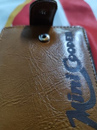 Cartera cuero. Mini Cooper