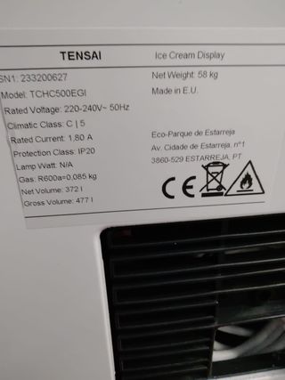 Arcon congelador puertas de cristal