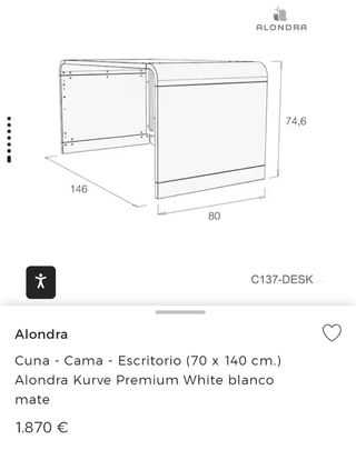 Cuna convertible alondra