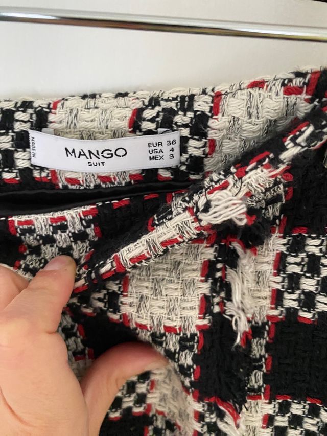 Minifalda tweed de mango