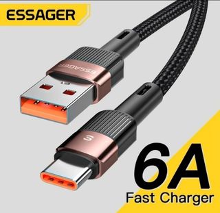 🔌📱CABLE CARGA RAPIDA ESSAGER 66W TIPO С
