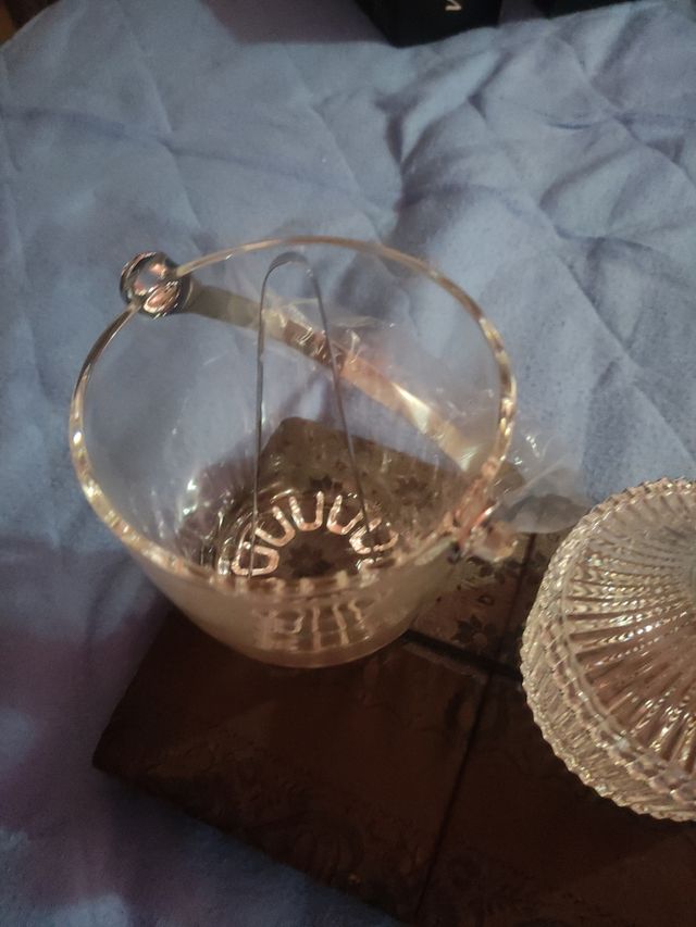 Secchiello in vetro e portagioie