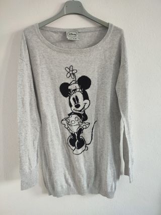 Jersey gris Minnie Bershka