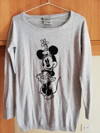 Jersey gris Minnie Bershka