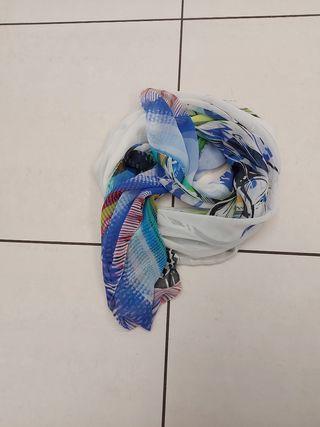 Foulard blu/bianco
