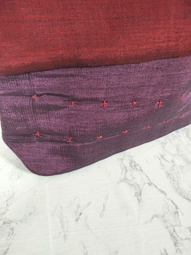 Borsetta in seta bicolore