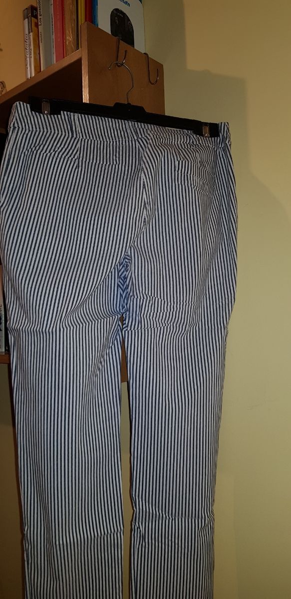 Pantalones de rayas azules