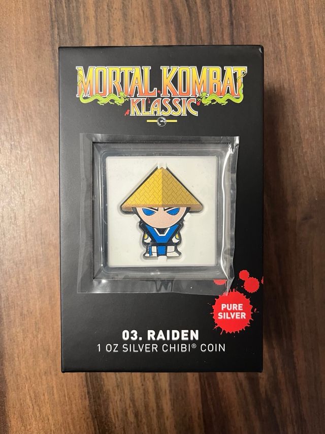 Mortal Kombat/RAIDEN/Plata 1oz.