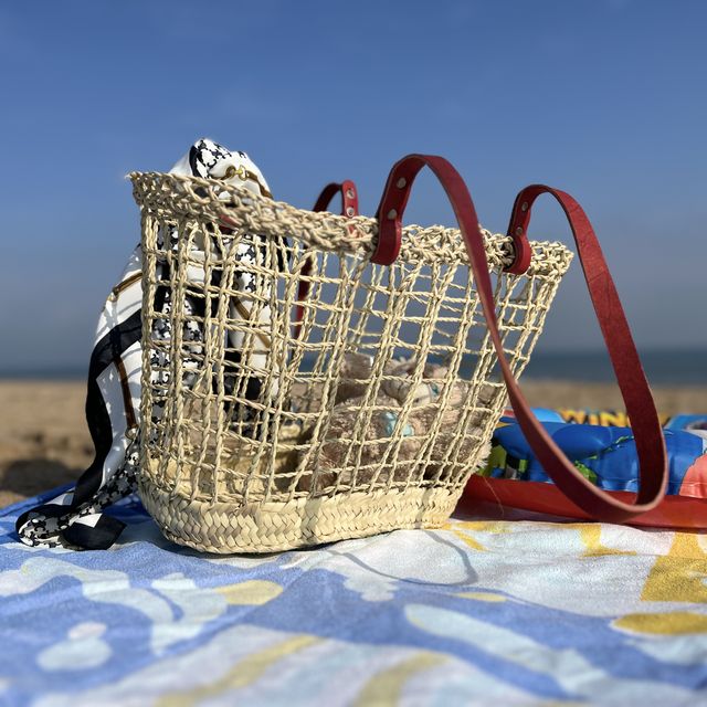 Bolso de playa / piscina grande de paja.