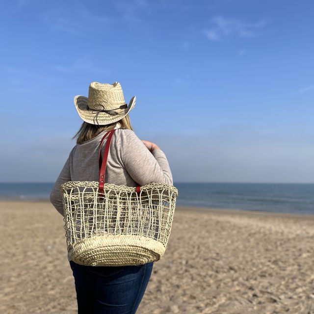 Bolso de playa / piscina grande de paja.