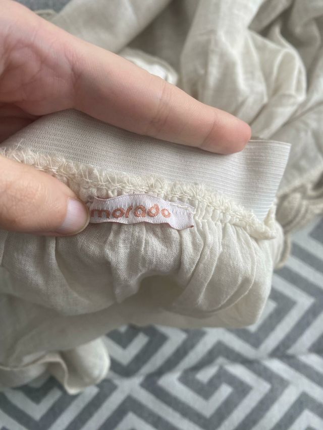 Falda tul con bordado troquelado flores