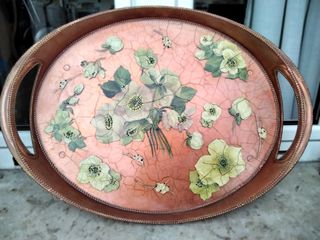 Vassoio ovale decuoupage 