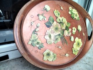 Vassoio ovale decuoupage 