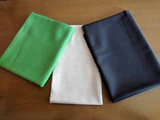 N.3 scampoli di stoffa gabardine lana 