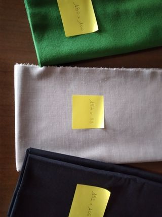 N.3 scampoli di stoffa gabardine lana 