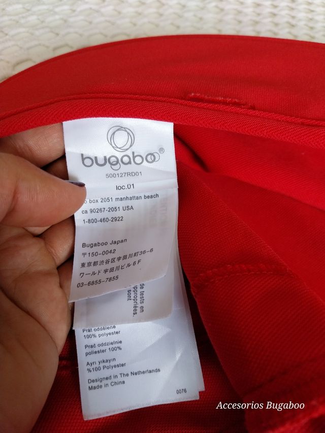 Capota extensible Bugaboo bee 3 rojo