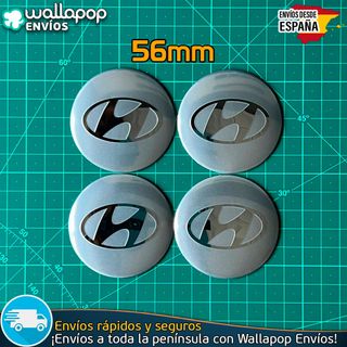 X4 Emblemas Hyundai 56mm Pegatinas Tapacubos