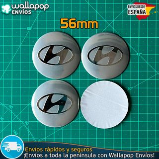 X4 Emblemas Hyundai 56mm Pegatinas Tapacubos