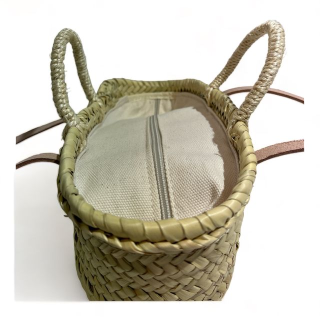 Capazo pequeño trenzado de Dos Asas para niña