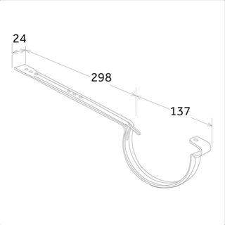 Staffe per grondaia effetto ramato 125 