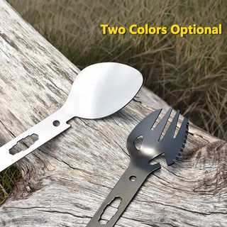 Tenedor multifuncional cuchillo, cuchara, acampar