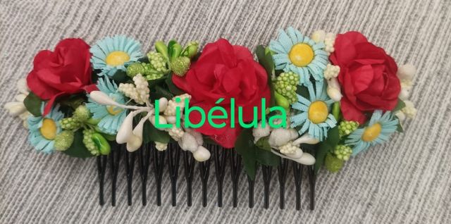 Peineta huertana de flores.OFERTA 10 euros