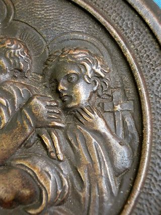 VIRGEN DE LA SILLA MEDALLÓN MATRIZ BRONCE MOLDE
